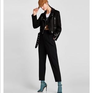 💥Zara_ Faux Suede Biker Jacket 💥